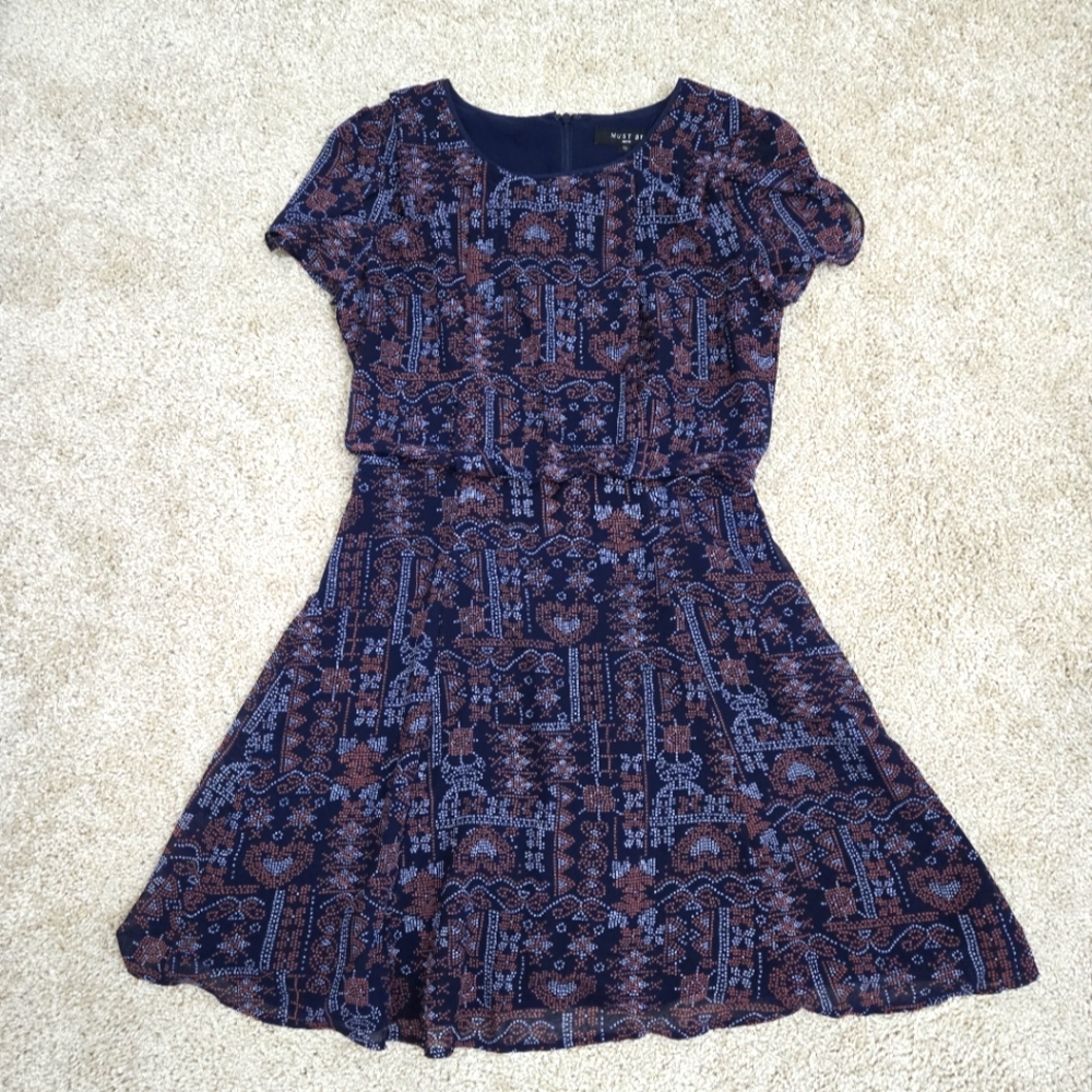 Chiffon patterened dress